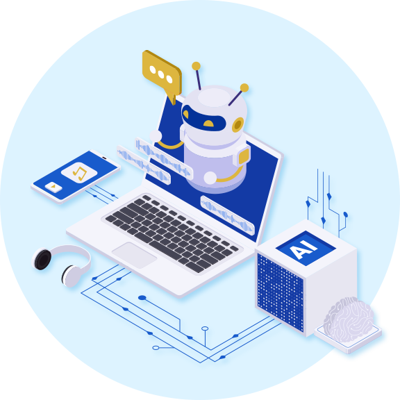 AI technology and artificial intelligence illustration