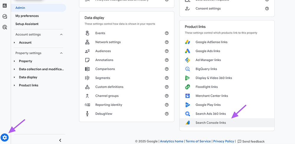 connect Google Search Console