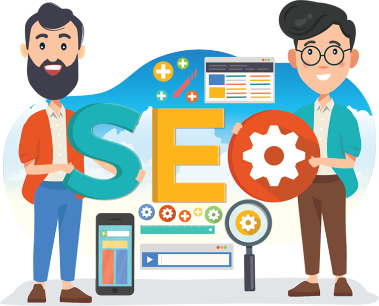 Two SEO guys standing